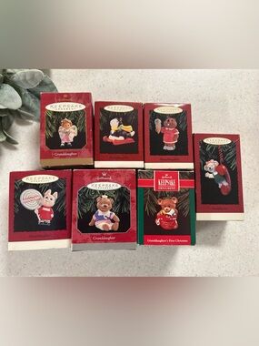 Hallmark Keepsake Granddaughter Ornament Lot | vintage